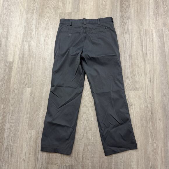 Nike Golf Dri-Fit Tech Pants Mens 30x30 Gray Flat Front Chino Golfing 472532-021 - Picture 6 of 10